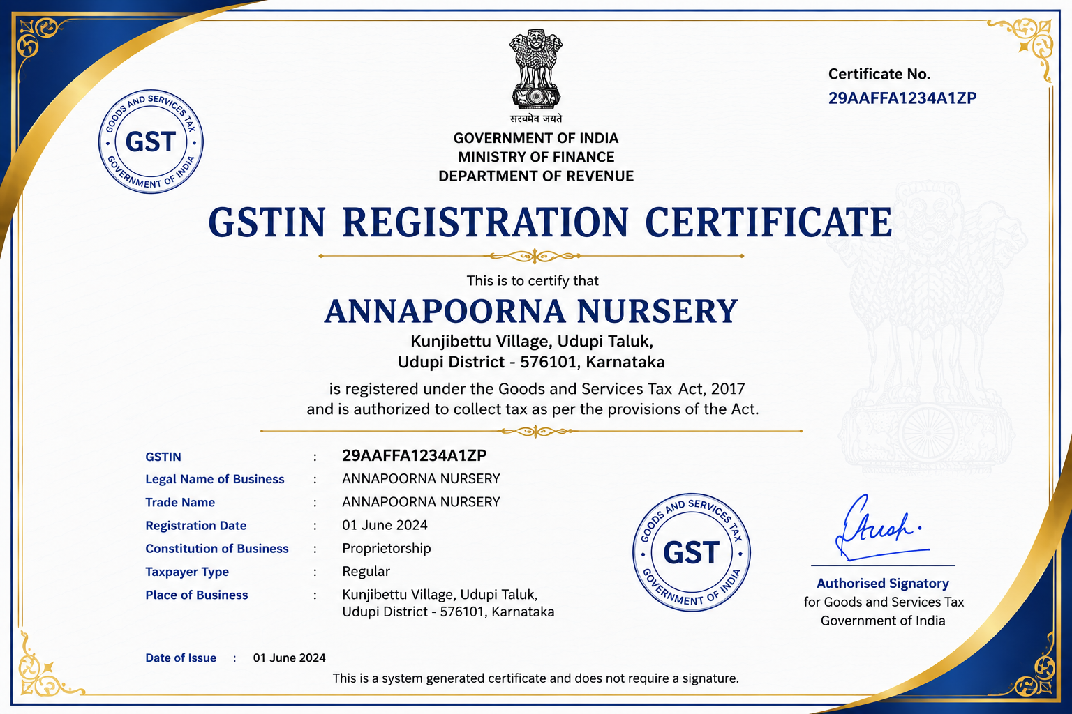 GSTIN Registered